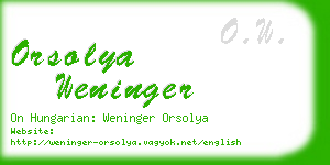 orsolya weninger business card